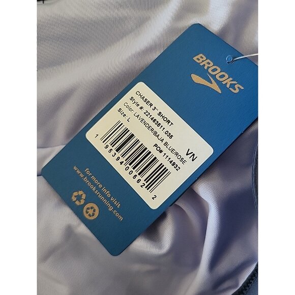 Brooks Women's Chaser 3" Running Athletic Shorts Lavender Rose Size Large - Picture 5 of 8